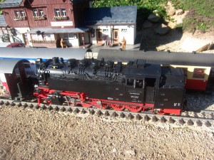 Model locomotive in Miniaturenpark, Wernigerode